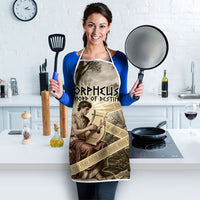 Orpheus Greek Mythology Lyre Musician Apron Vintage Ancient Greek Meander Classical Statue