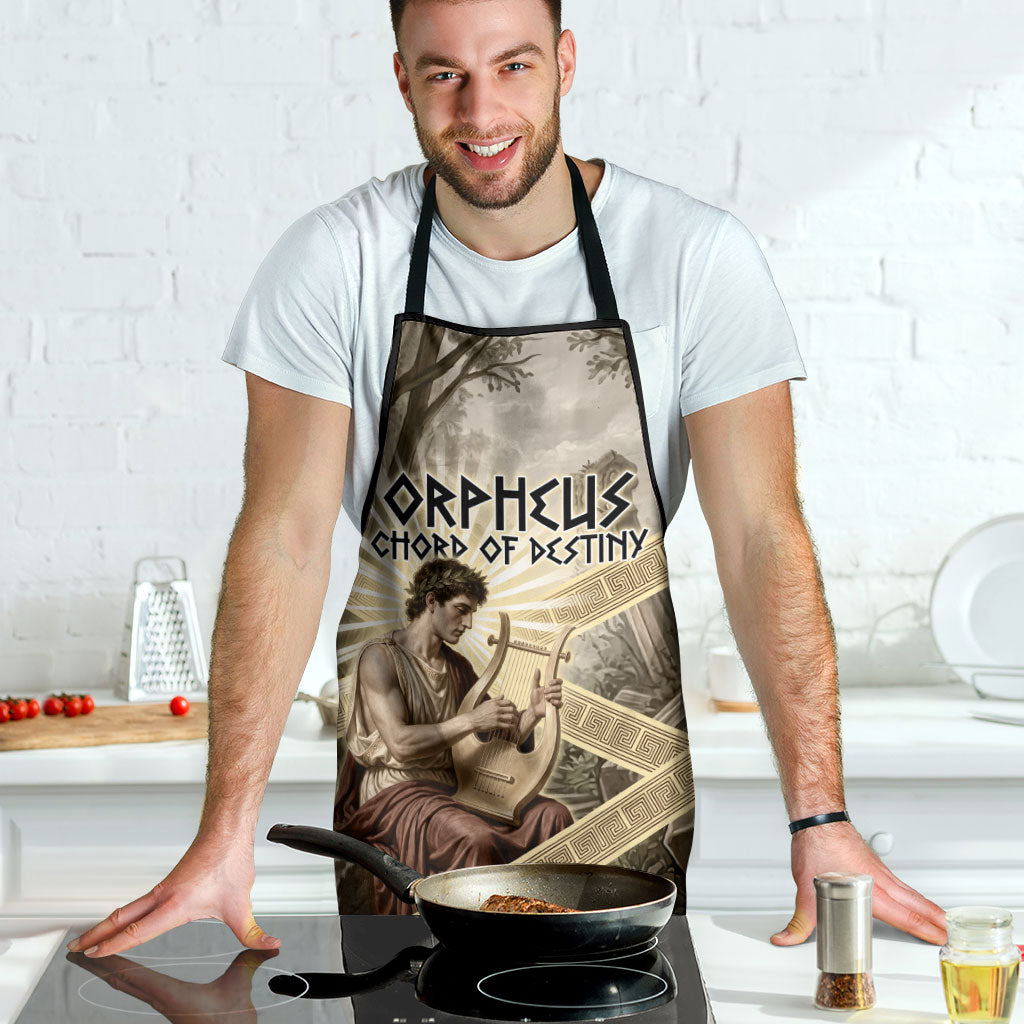 Orpheus Greek Mythology Lyre Musician Apron Vintage Ancient Greek Meander Classical Statue