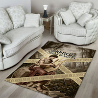 Orpheus Greek Mythology Lyre Musician Area Rug Vintage Ancient Greek Meander Classical Statue