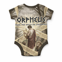 Orpheus Greek Mythology Lyre Musician Baby Onesie Vintage Ancient Greek Meander Classical Statue