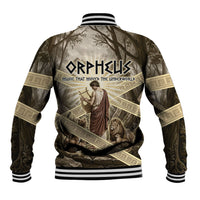 Orpheus Greek Mythology Lyre Musician Baseball Jacket Vintage Ancient Greek Meander Classical Statue