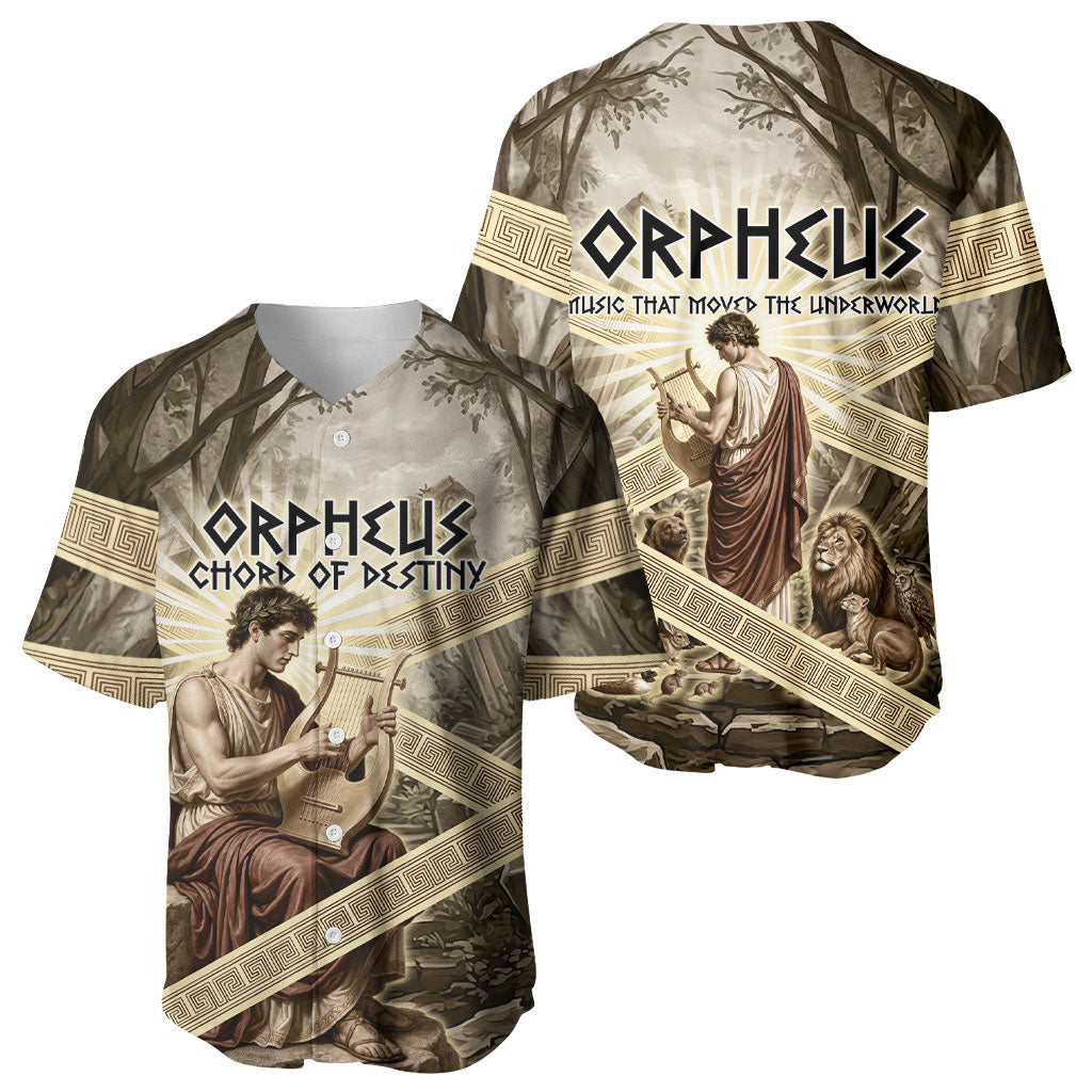 Orpheus Greek Mythology Lyre Musician Baseball Jersey Vintage Ancient Greek Meander Classical Statue