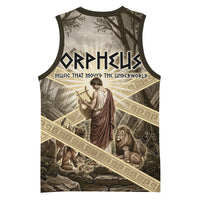 Orpheus Greek Mythology Lyre Musician Basketball Jersey Vintage Ancient Greek Meander Classical Statue