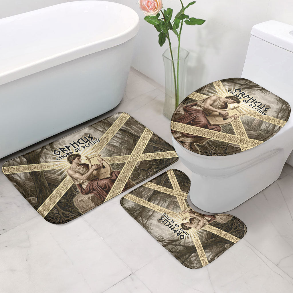 Orpheus Greek Mythology Lyre Musician Bathroom Set Vintage Ancient Greek Meander Classical Statue