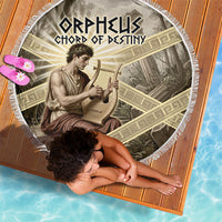 Orpheus Greek Mythology Lyre Musician Beach Blanket Vintage Ancient Greek Meander Classical Statue