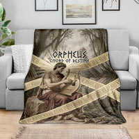 Orpheus Greek Mythology Lyre Musician Blanket Vintage Ancient Greek Meander Classical Statue