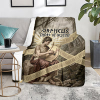 Orpheus Greek Mythology Lyre Musician Blanket Vintage Ancient Greek Meander Classical Statue