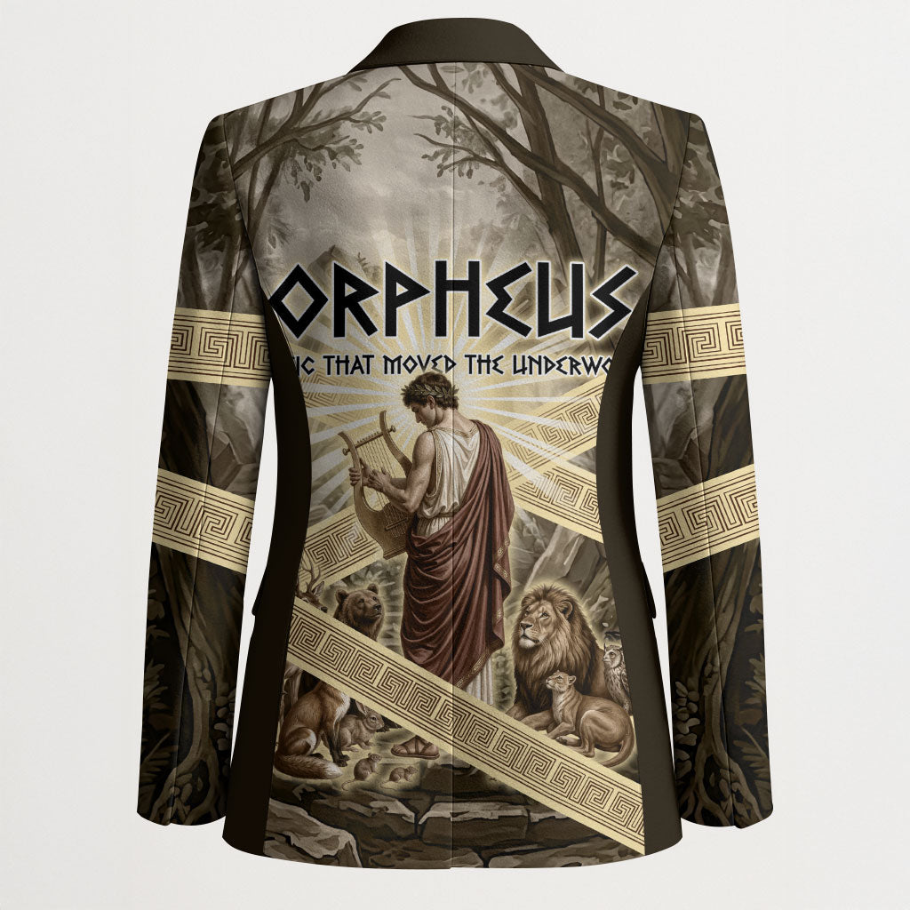 Orpheus Greek Mythology Lyre Musician Blazer Vintage Ancient Greek Meander Classical Statue