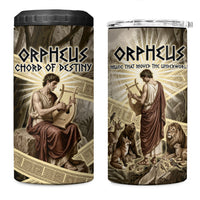 Orpheus Greek Mythology Lyre Musician 4 in 1 Can Cooler Tumbler Vintage Ancient Greek Meander Classical Statue