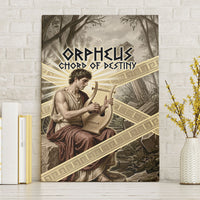 Orpheus Greek Mythology Lyre Musician Canvas Wall Art Vintage Ancient Greek Meander Classical Statue
