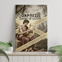 Orpheus Greek Mythology Lyre Musician Canvas Wall Art Vintage Ancient Greek Meander Classical Statue