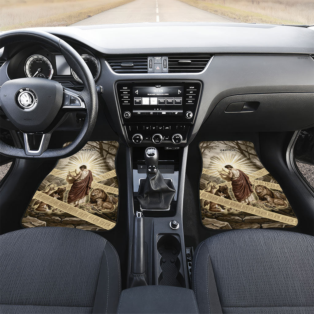 Orpheus Greek Mythology Lyre Musician Car Mats Vintage Ancient Greek Meander Classical Statue