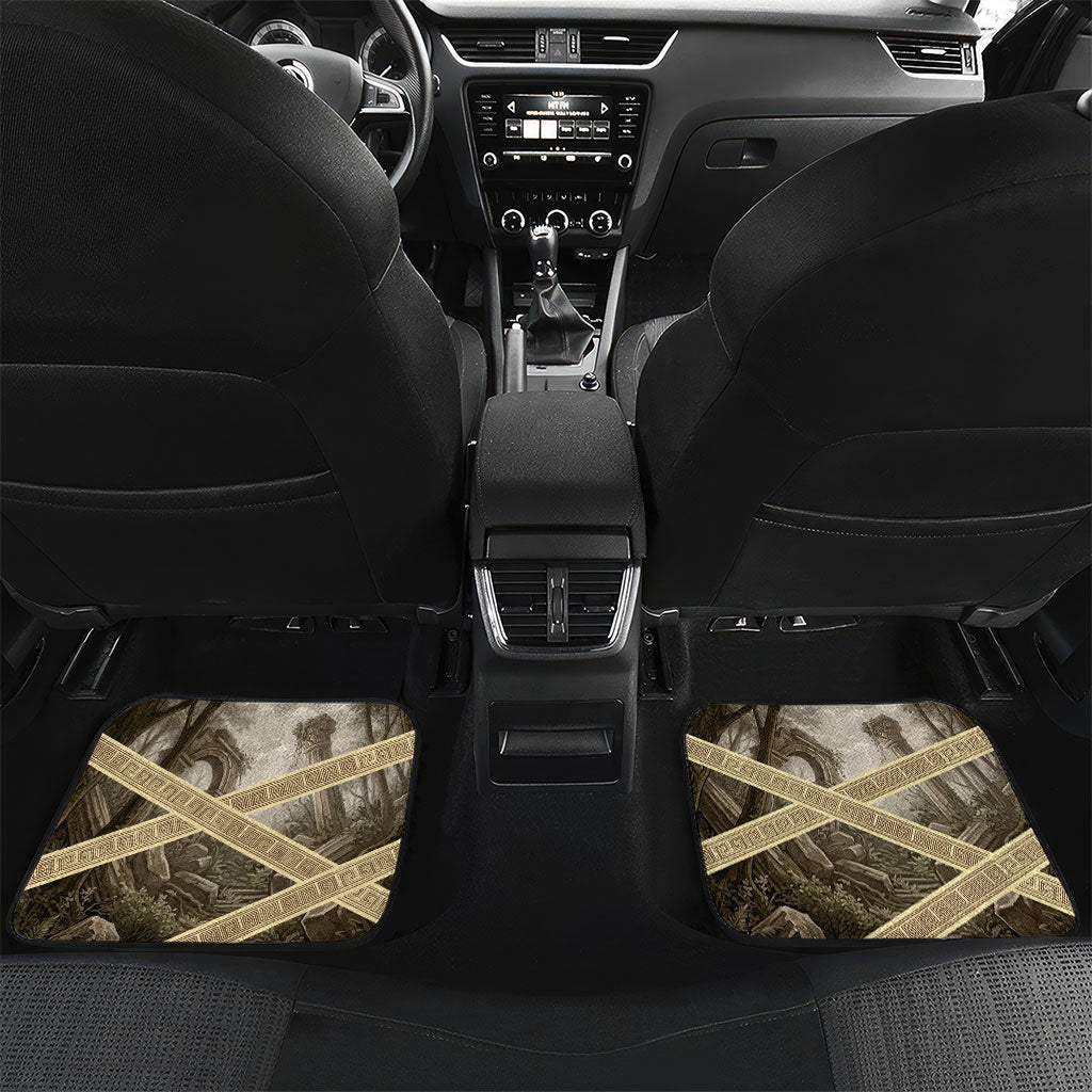 Orpheus Greek Mythology Lyre Musician Car Mats Vintage Ancient Greek Meander Classical Statue