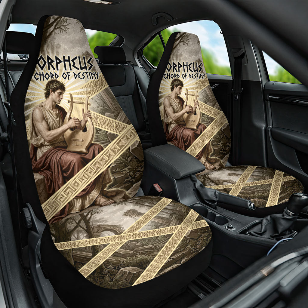 Orpheus Greek Mythology Lyre Musician Car Seat Cover Vintage Ancient Greek Meander Classical Statue