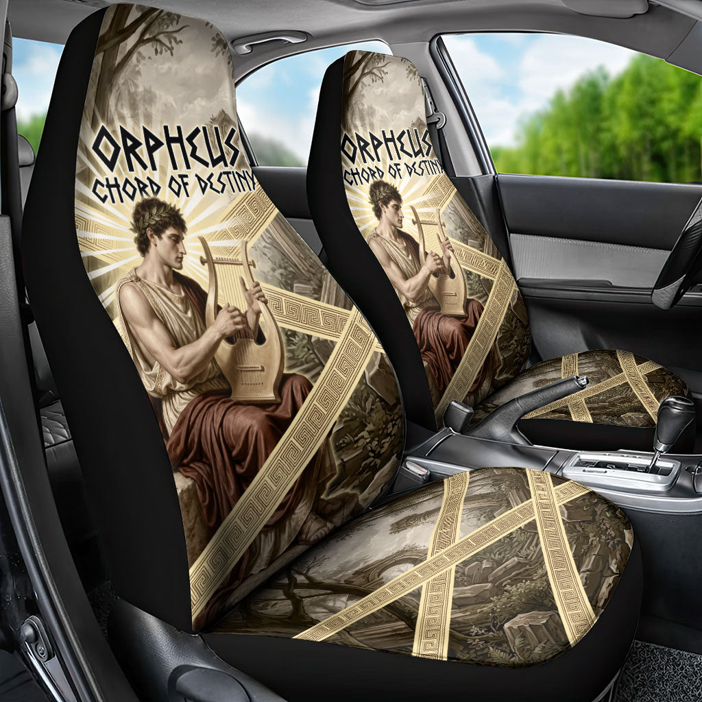 Orpheus Greek Mythology Lyre Musician Car Seat Cover Vintage Ancient Greek Meander Classical Statue