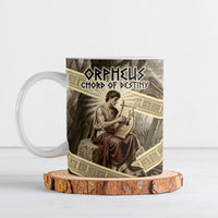 Orpheus Greek Mythology Lyre Musician Ceramic Mug Vintage Ancient Greek Meander Classical Statue