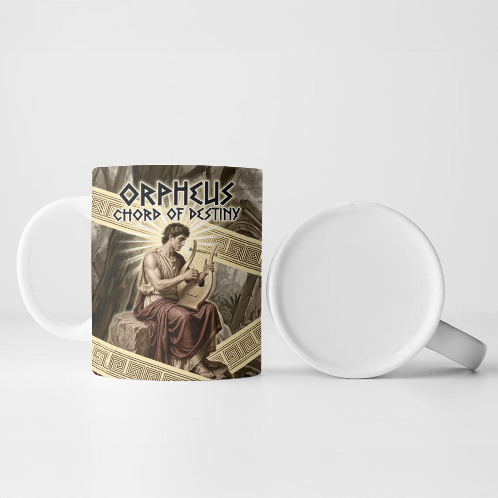 Orpheus Greek Mythology Lyre Musician Ceramic Mug Vintage Ancient Greek Meander Classical Statue