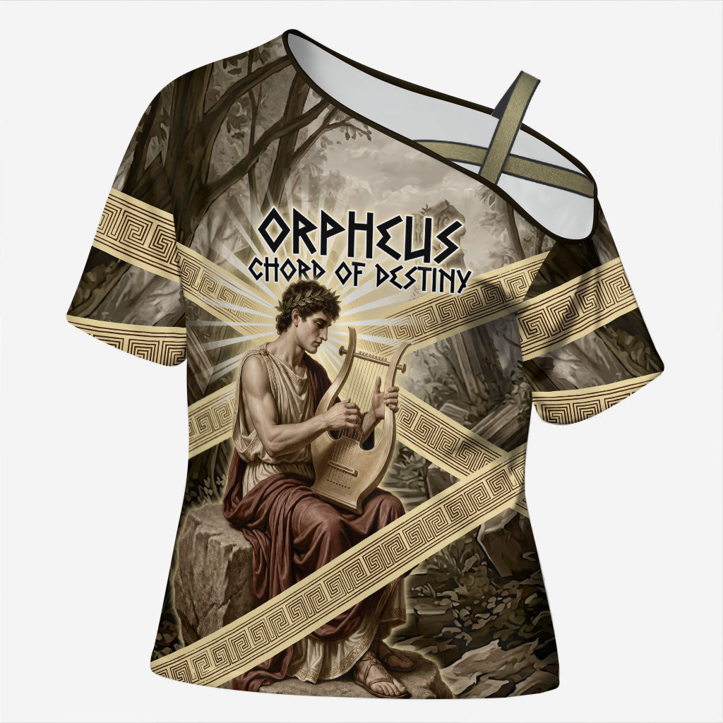 Orpheus Greek Mythology Lyre Musician Cross Shoulder Shirt Vintage Ancient Greek Meander Classical Statue