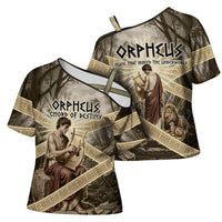 Orpheus Greek Mythology Lyre Musician Cross Shoulder Shirt Vintage Ancient Greek Meander Classical Statue