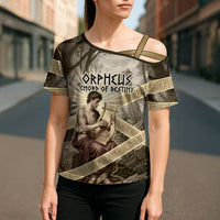 Orpheus Greek Mythology Lyre Musician Cross Shoulder Shirt Vintage Ancient Greek Meander Classical Statue