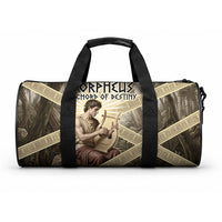 Orpheus Greek Mythology Lyre Musician Duffle Bag Vintage Ancient Greek Meander Classical Statue
