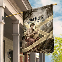 Orpheus Greek Mythology Lyre Musician Garden Flag Vintage Ancient Greek Meander Classical Statue