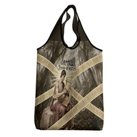 Orpheus Greek Mythology Lyre Musician Grocery Bag Vintage Ancient Greek Meander Classical Statue