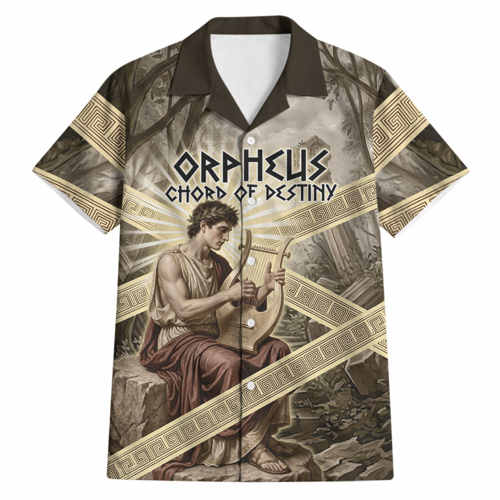 Orpheus Greek Mythology Lyre Musician Hawaiian Shirt Vintage Ancient Greek Meander Classical Statue