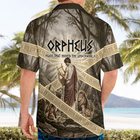 Orpheus Greek Mythology Lyre Musician Hawaiian Shirt Vintage Ancient Greek Meander Classical Statue