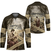 Orpheus Greek Mythology Lyre Musician Hockey Jersey Vintage Ancient Greek Meander Classical Statue
