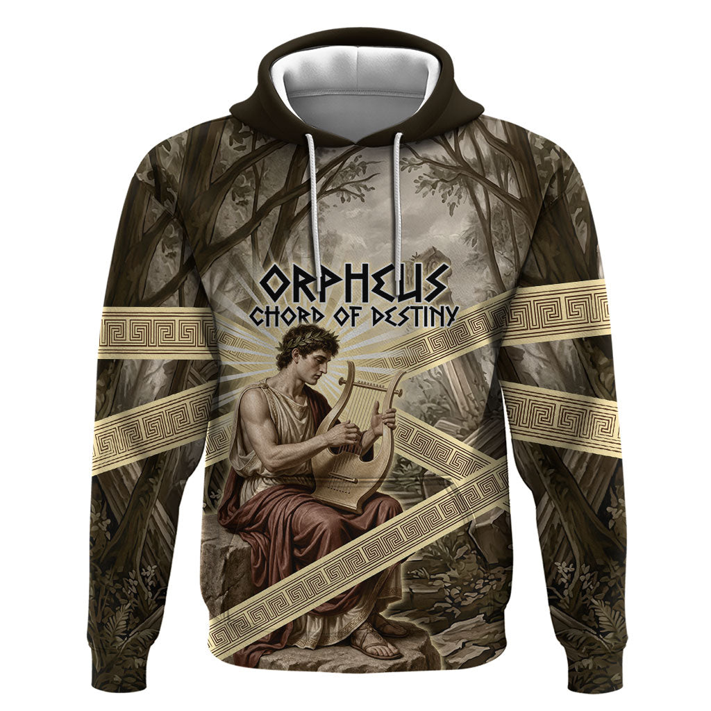 Orpheus Greek Mythology Lyre Musician Hoodie Vintage Ancient Greek Meander Classical Statue