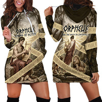 Orpheus Greek Mythology Lyre Musician Hoodie Dress Vintage Ancient Greek Meander Classical Statue