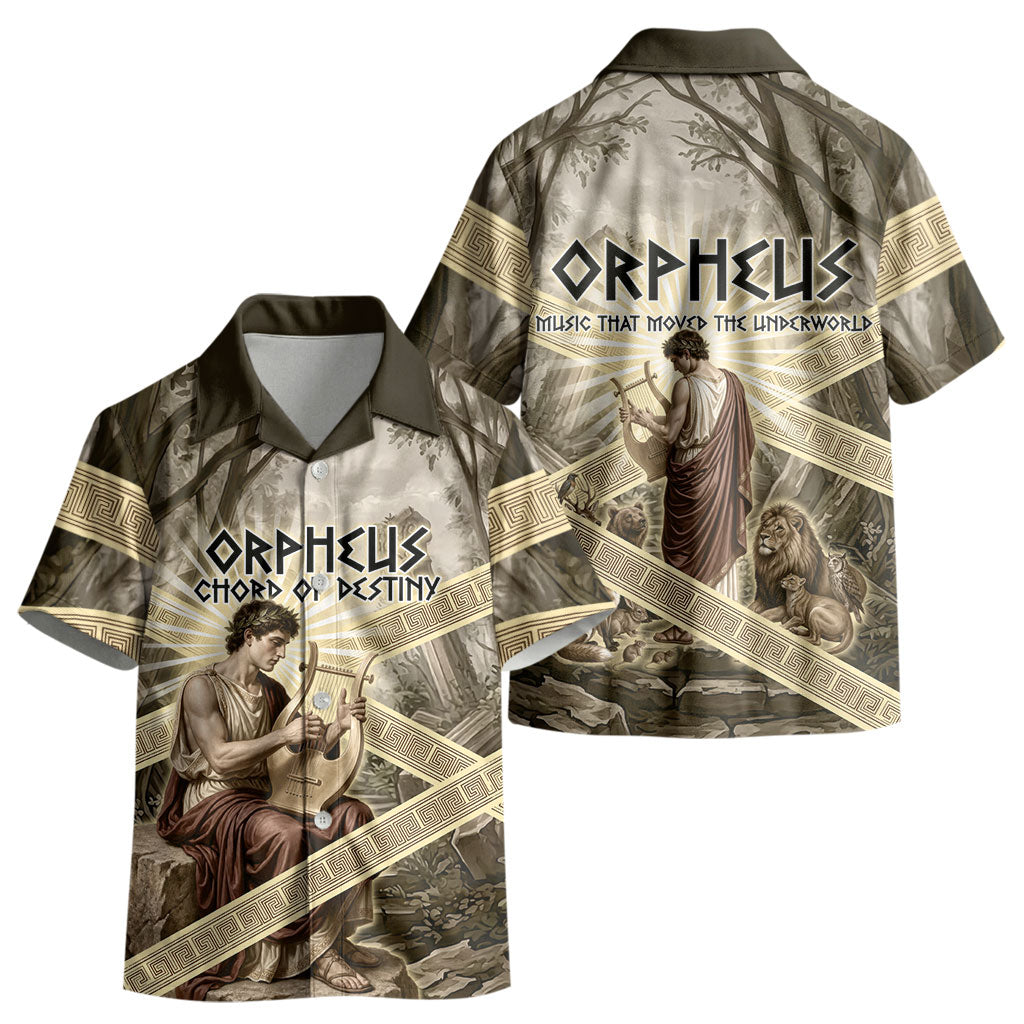 Orpheus Greek Mythology Lyre Musician Kid Hawaiian Shirt Vintage Ancient Greek Meander Classical Statue