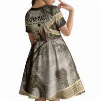 Orpheus Greek Mythology Lyre Musician Kid Short Sleeve Dress Vintage Ancient Greek Meander Classical Statue