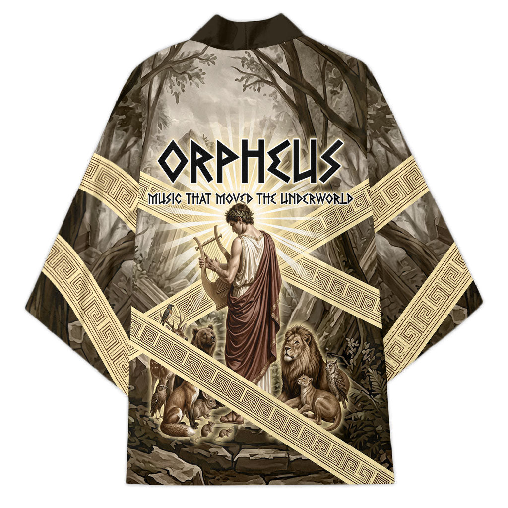 Orpheus Greek Mythology Lyre Musician Kimono Vintage Ancient Greek Meander Classical Statue