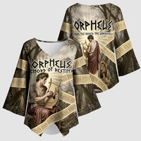 Orpheus Greek Mythology Lyre Musician Kimono Sleeve Blouse Vintage Ancient Greek Meander Classical Statue
