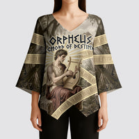 Orpheus Greek Mythology Lyre Musician Kimono Sleeve Blouse Vintage Ancient Greek Meander Classical Statue