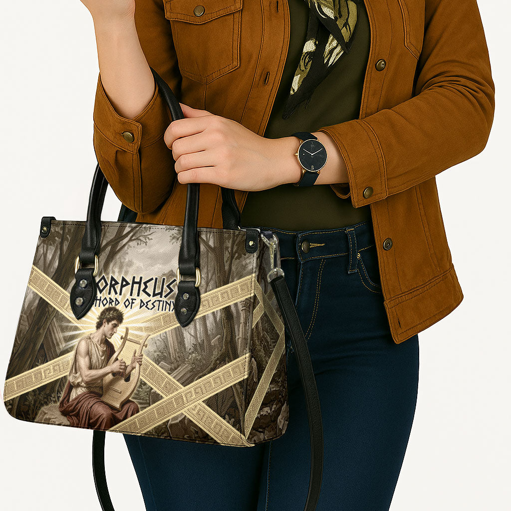 Orpheus Greek Mythology Lyre Musician Leather Bag Vintage Ancient Greek Meander Classical Statue