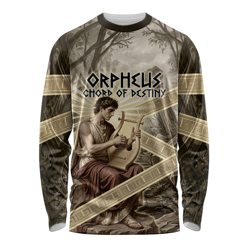 Orpheus Greek Mythology Lyre Musician Long Sleeve Shirt Vintage Ancient Greek Meander Classical Statue