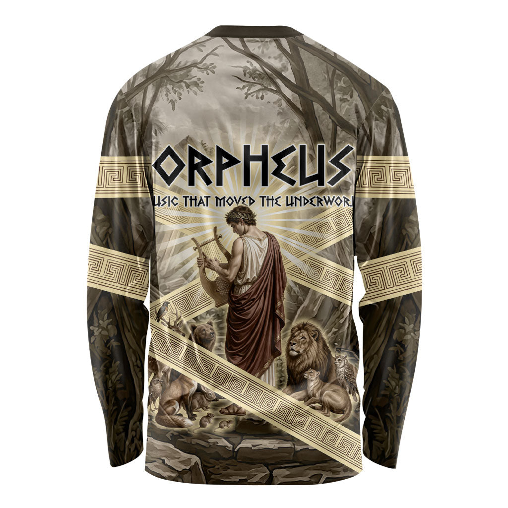 Orpheus Greek Mythology Lyre Musician Long Sleeve Shirt Vintage Ancient Greek Meander Classical Statue