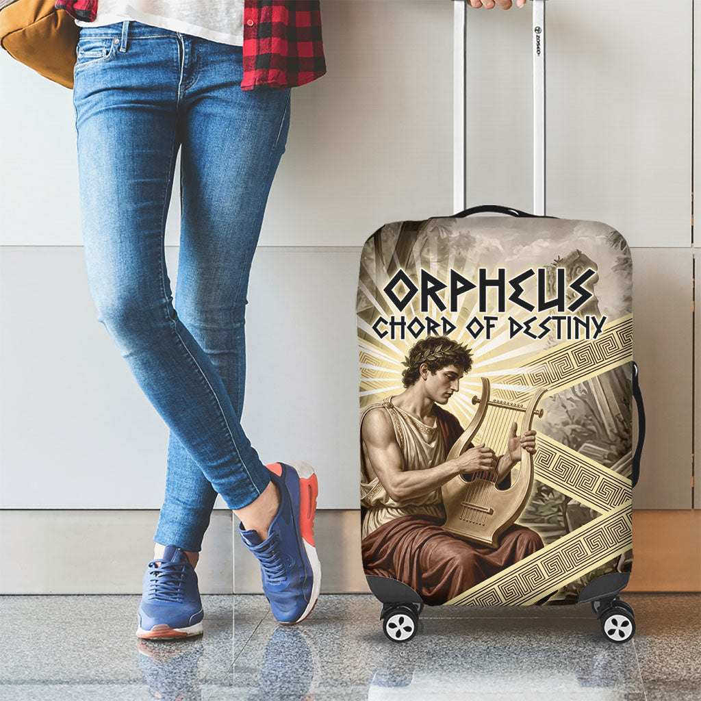 Orpheus Greek Mythology Lyre Musician Luggage Cover Vintage Ancient Greek Meander Classical Statue