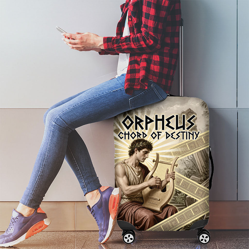Orpheus Greek Mythology Lyre Musician Luggage Cover Vintage Ancient Greek Meander Classical Statue