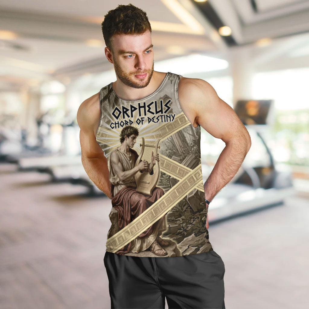 Orpheus Greek Mythology Lyre Musician Men Tank Top Vintage Ancient Greek Meander Classical Statue