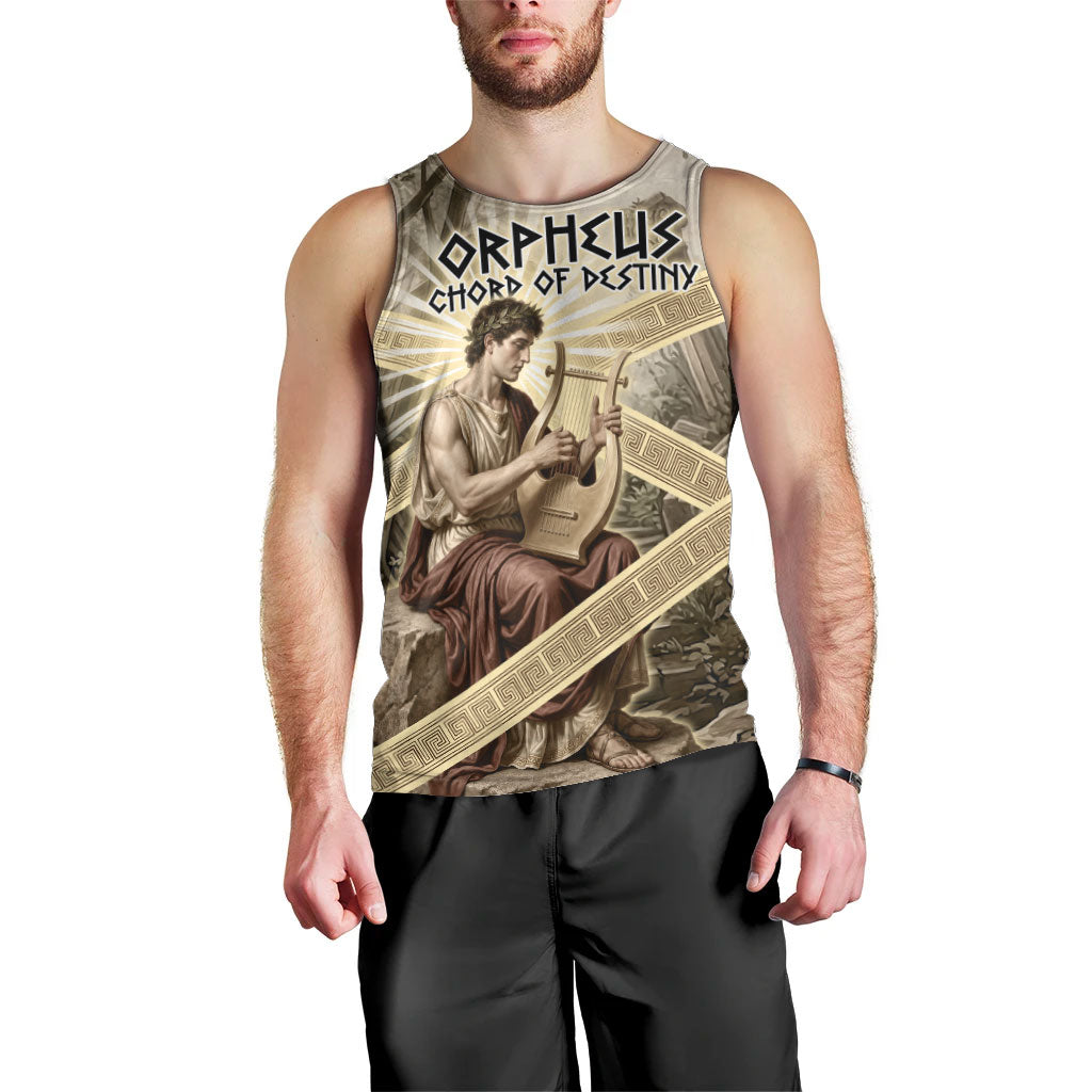 Orpheus Greek Mythology Lyre Musician Men Tank Top Vintage Ancient Greek Meander Classical Statue