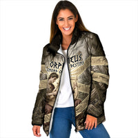 Orpheus Greek Mythology Lyre Musician Padded Jacket Vintage Ancient Greek Meander Classical Statue