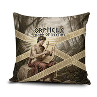 Orpheus Greek Mythology Lyre Musician Pillow Cover Vintage Ancient Greek Meander Classical Statue