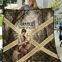 Orpheus Greek Mythology Lyre Musician Quilt Vintage Ancient Greek Meander Classical Statue