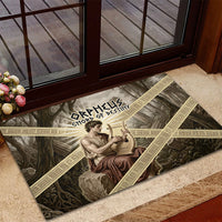 Orpheus Greek Mythology Lyre Musician Rubber Doormat Vintage Ancient Greek Meander Classical Statue