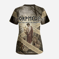 Orpheus Greek Mythology Lyre Musician Scrub Top Vintage Ancient Greek Meander Classical Statue