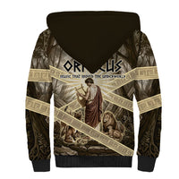 Orpheus Greek Mythology Lyre Musician Sherpa Hoodie Vintage Ancient Greek Meander Classical Statue